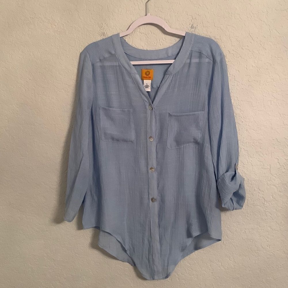 Ruby RD Women’s V- Neck Shirt Top Tunic Size L